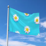 Glitch Daisy Flower Print Polyester Flag