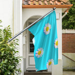 Glitch Daisy Flower Print Polyester Flag