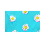 Glitch Daisy Flower Print Polyester Flag