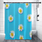 Glitch Daisy Flower Print Premium Shower Curtain