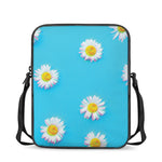 Glitch Daisy Flower Print Rectangular Crossbody Bag
