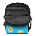 Glitch Daisy Flower Print Rectangular Crossbody Bag