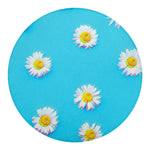 Glitch Daisy Flower Print Round Blanket