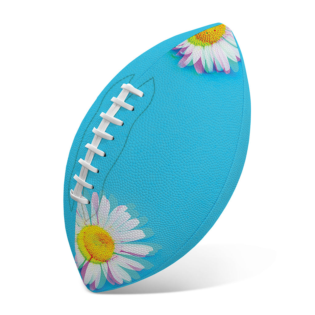 Glitch Daisy Flower Print Rugby Ball