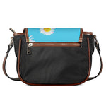 Glitch Daisy Flower Print Saddle Bag