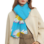 Glitch Daisy Flower Print Scarf