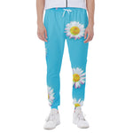 Glitch Daisy Flower Print Scuba Joggers