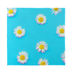 Glitch Daisy Flower Print Silk Bandana