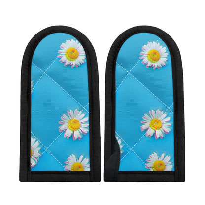 Glitch Daisy Flower Print Skillet Handle Cover