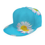 Glitch Daisy Flower Print Snapback Cap