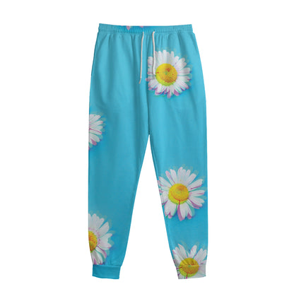 Glitch Daisy Flower Print Sweatpants
