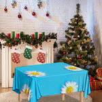 Glitch Daisy Flower Print Tablecloth