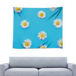 Glitch Daisy Flower Print Tapestry