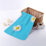 Glitch Daisy Flower Print Towel