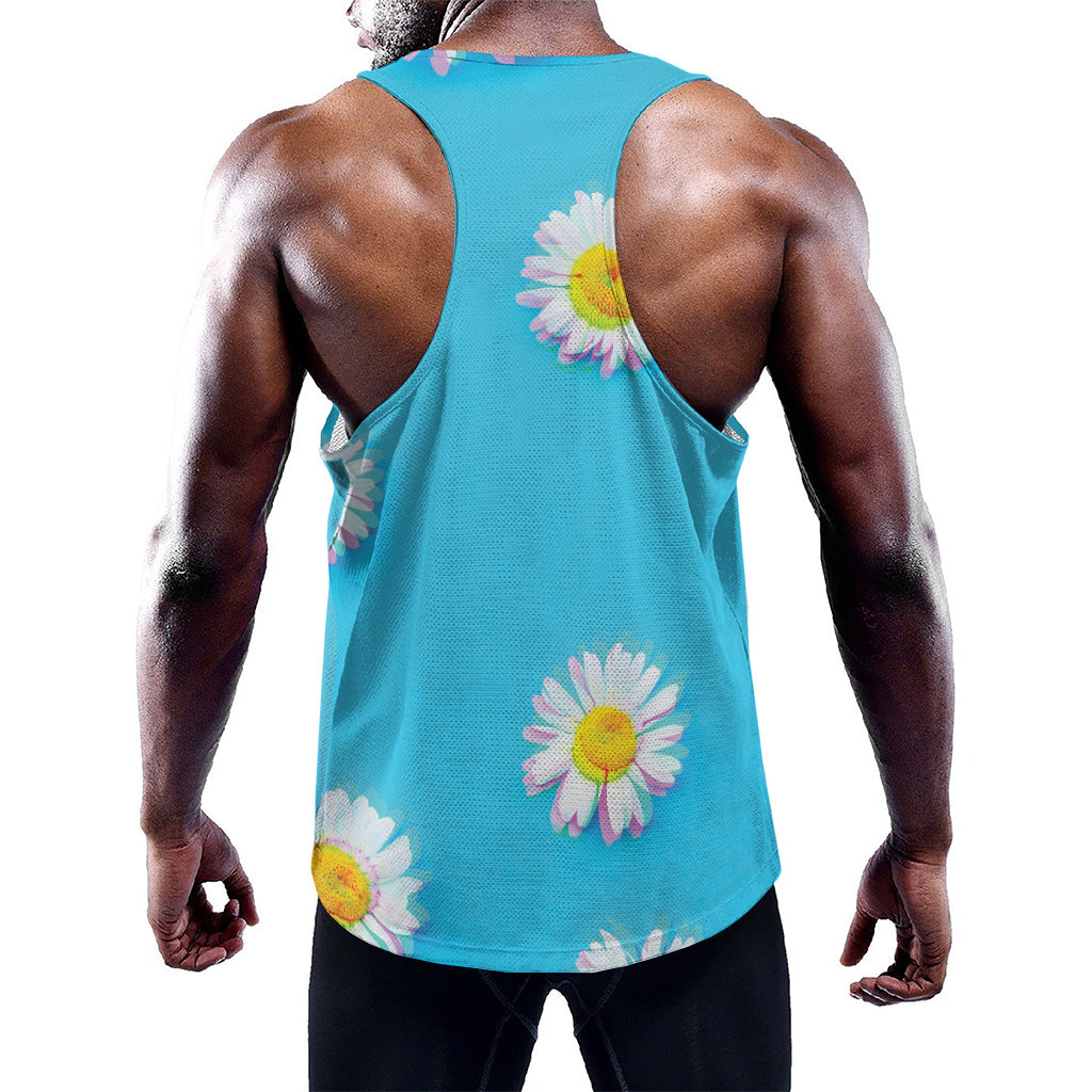 Glitch Daisy Flower Print Training Tank Top