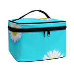 Glitch Daisy Flower Print Travel Makeup Bag