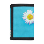 Glitch Daisy Flower Print Trifold Wallet