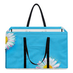 Glitch Daisy Flower Print Utility Tote Bag