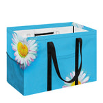 Glitch Daisy Flower Print Utility Tote Bag