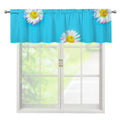 Glitch Daisy Flower Print Window Valance