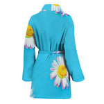 Glitch Daisy Flower Print Women's Bathrobe