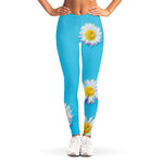 Glitch Daisy Flower Print Women's Leggings