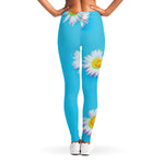 Glitch Daisy Flower Print Women's Leggings