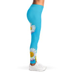 Glitch Daisy Flower Print Women's Leggings