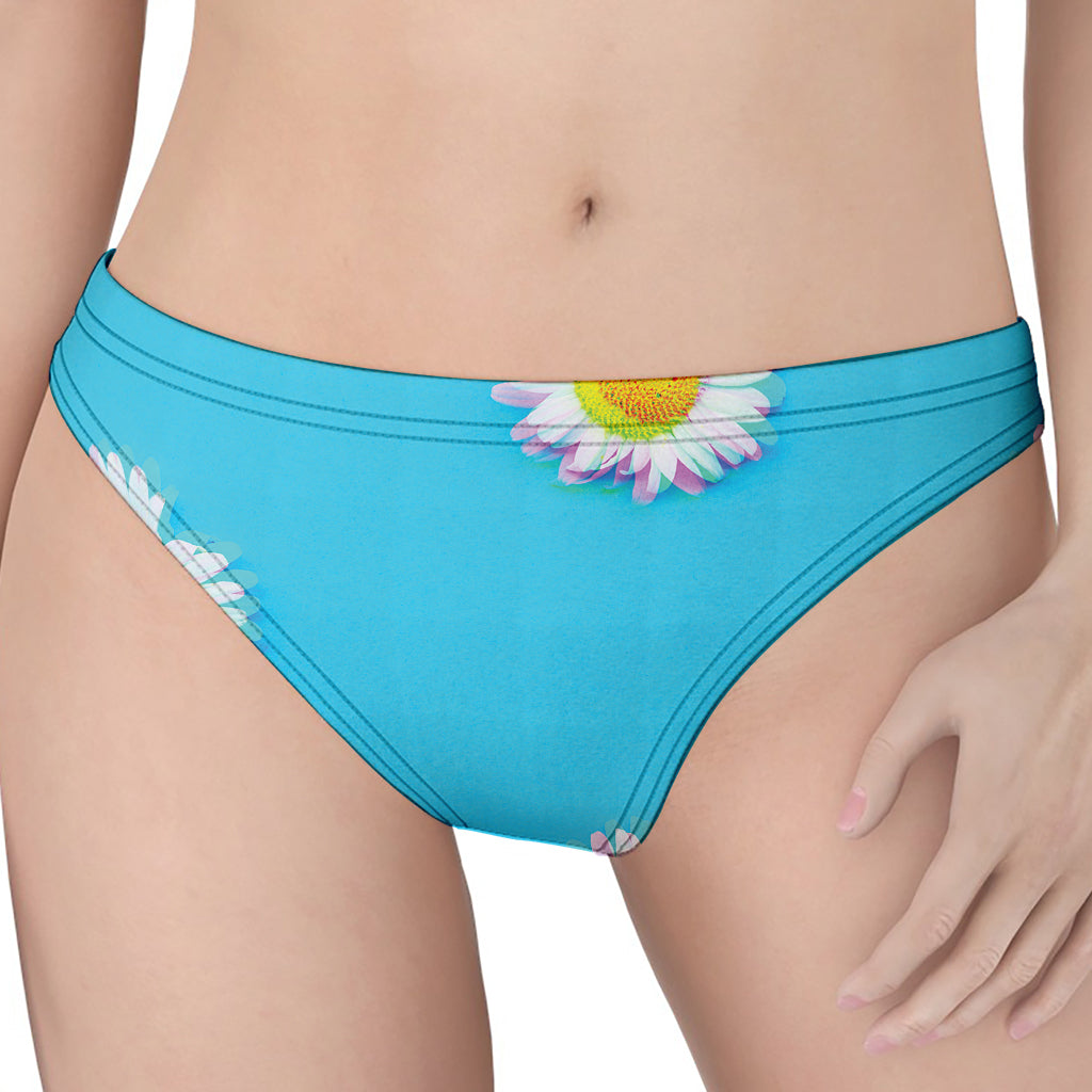 Glitch Daisy Flower Print Women's Thong