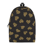 Glitter Gold Heart Pattern Print (NOT Real Glitter) Backpack