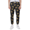 Gold Heart (NOT Real) Glitter Print Joggers