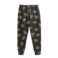 Gold Heart (NOT Real) Glitter Print Sweatpants