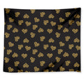 Gold Heart (NOT Real) Glitter Print Tapestry