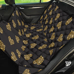 Gold Heart (NOT Real) Glitter Print Pet Car Back Seat Cover