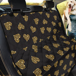 Gold Heart (NOT Real) Glitter Print Pet Car Back Seat Cover