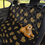 Gold Heart (NOT Real) Glitter Print Pet Car Back Seat Cover