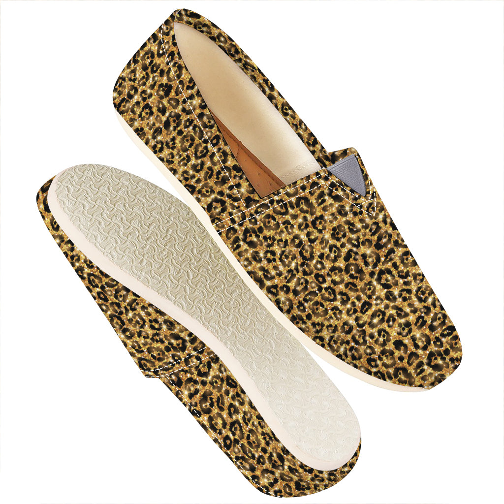 Glitter Gold Leopard Print (NOT Real Glitter) Casual Shoes