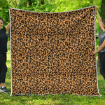 Gold Leopard (NOT Real) Glitter Print Quilt