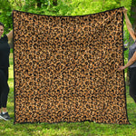 Gold Leopard (NOT Real) Glitter Print Quilt