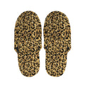 Gold Leopard (NOT Real) Glitter Print Slippers