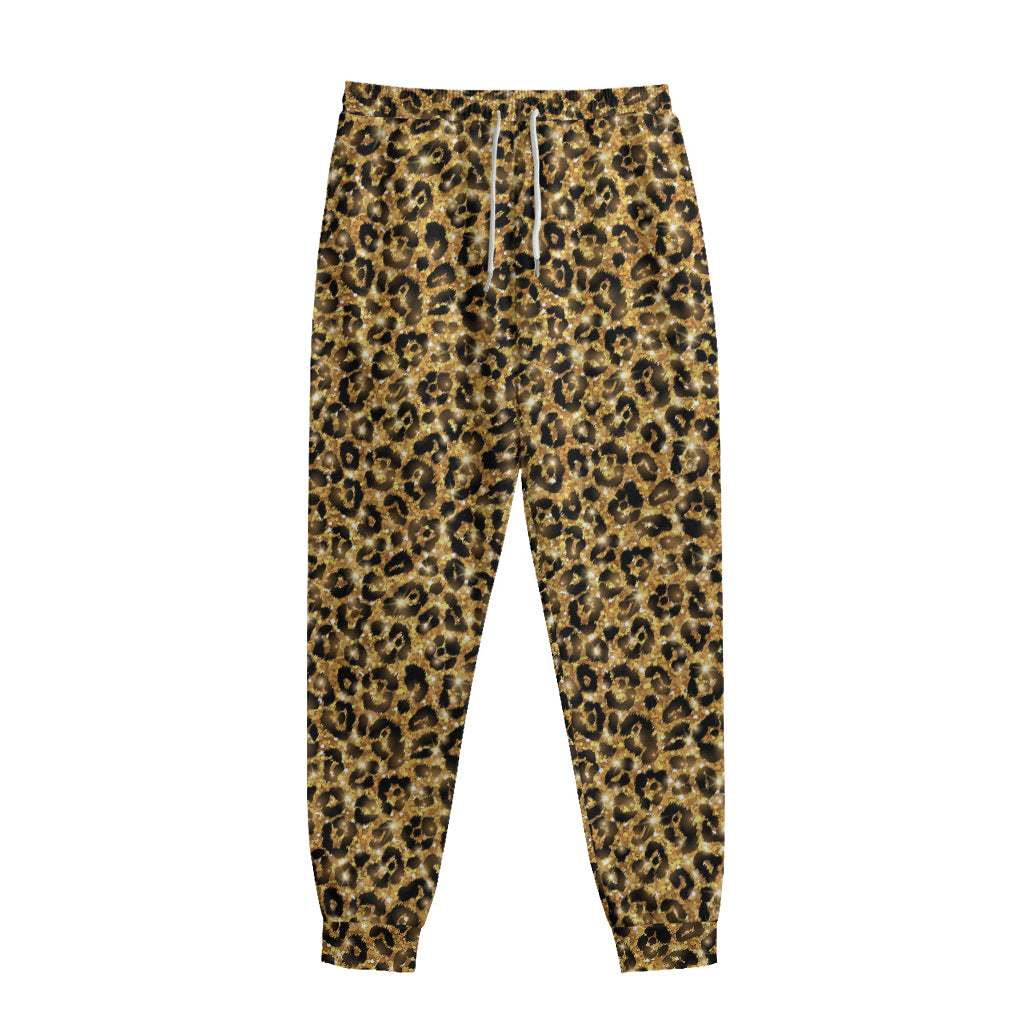 Glitter Gold Leopard Print (NOT Real Glitter) Sweatpants