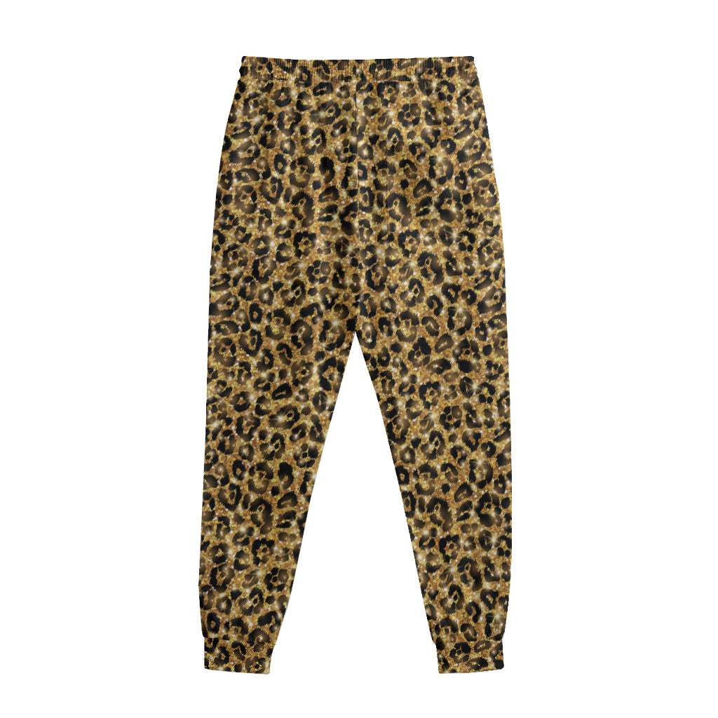 Glitter Gold Leopard Print (NOT Real Glitter) Sweatpants