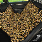 Gold Leopard (NOT Real) Glitter Print Pet Car Back Seat Cover