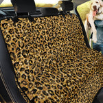 Gold Leopard (NOT Real) Glitter Print Pet Car Back Seat Cover