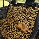 Gold Leopard (NOT Real) Glitter Print Pet Car Back Seat Cover