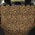 Gold Leopard (NOT Real) Glitter Print Pet Car Back Seat Cover