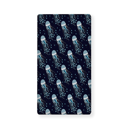 Glowing Jellyfish Pattern Print Baby Crib Sheet
