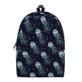 Glowing Jellyfish Pattern Print School Backpack