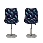 Glowing Jellyfish Pattern Print Bar Stool Covers