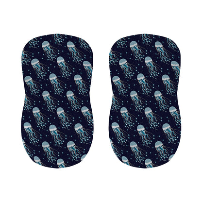 Glowing Jellyfish Pattern Print Bar Stool Covers